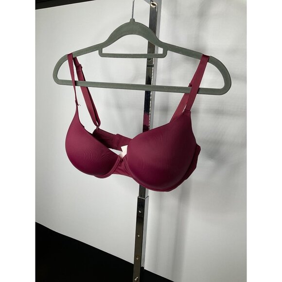 VS Victoria's Secret PINK Everywear Push Up Plum beige 36DD - Picture 2 of 7